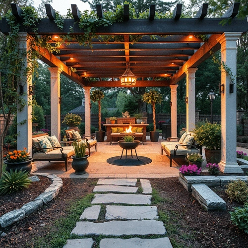 creating an outdoor living space with landscaping