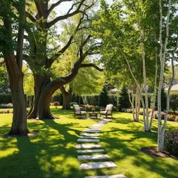 using trees to enhance garden aesthetics