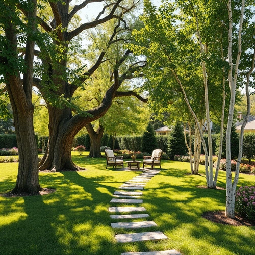 using trees to enhance garden aesthetics